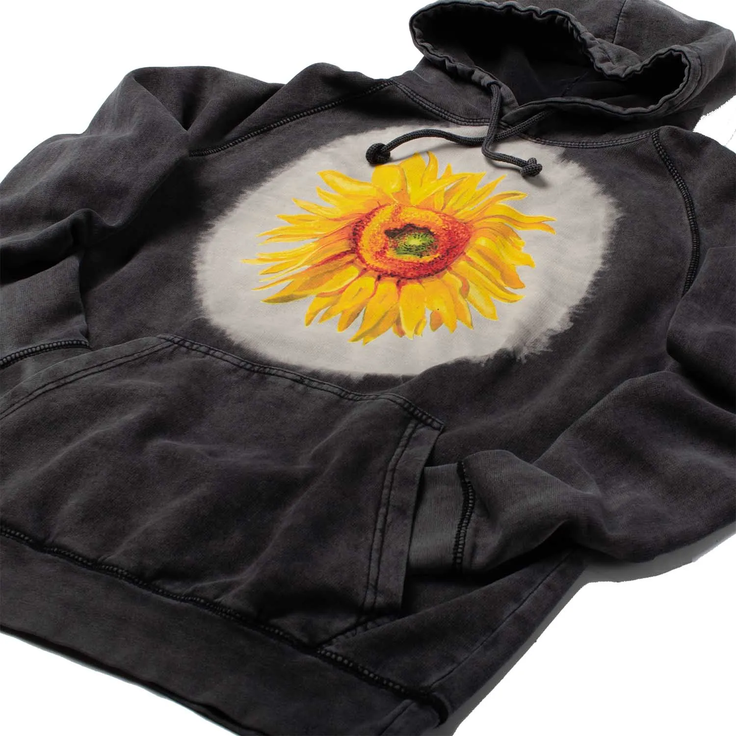 Van Gogh Big Sunflower Black Hoodie