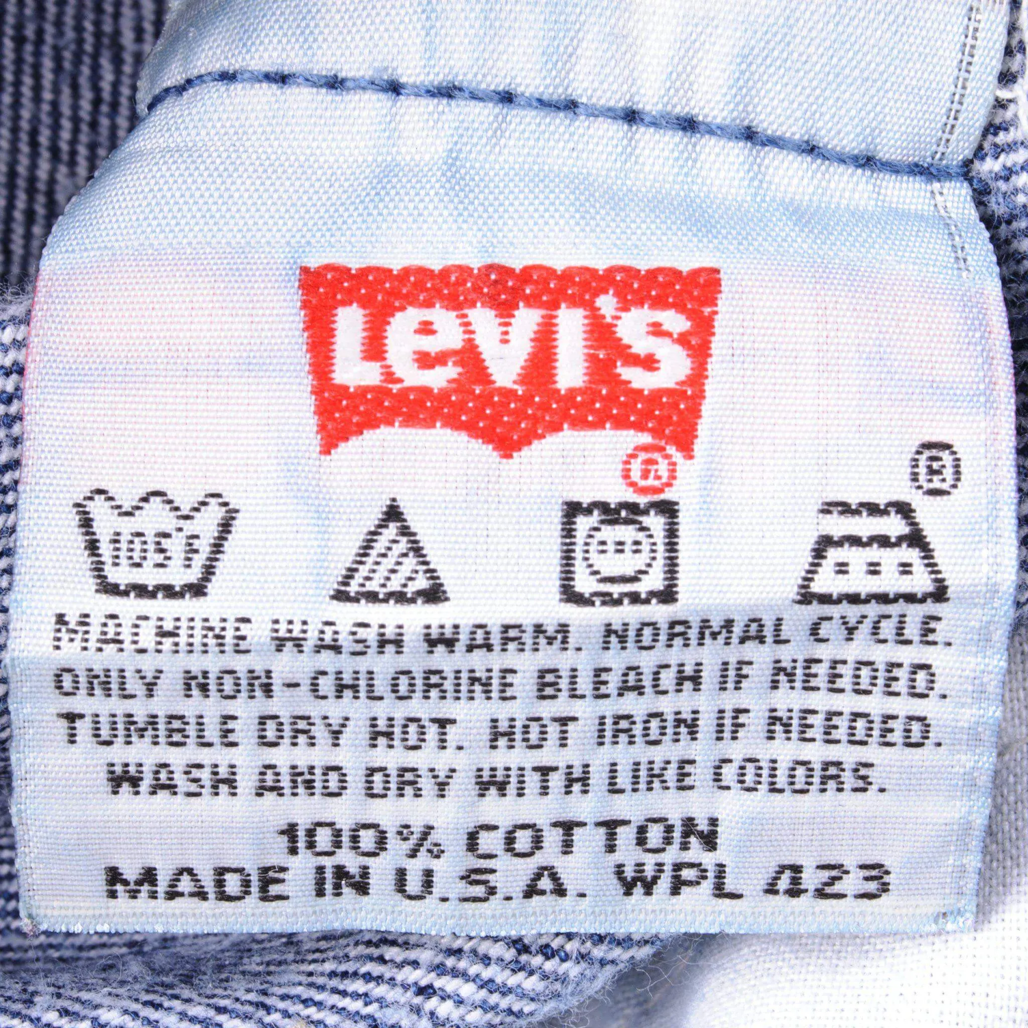 VINTAGE LEVIS 501 JEANS INDIGO 1990'S SIZE W35 L32 MADE IN USA