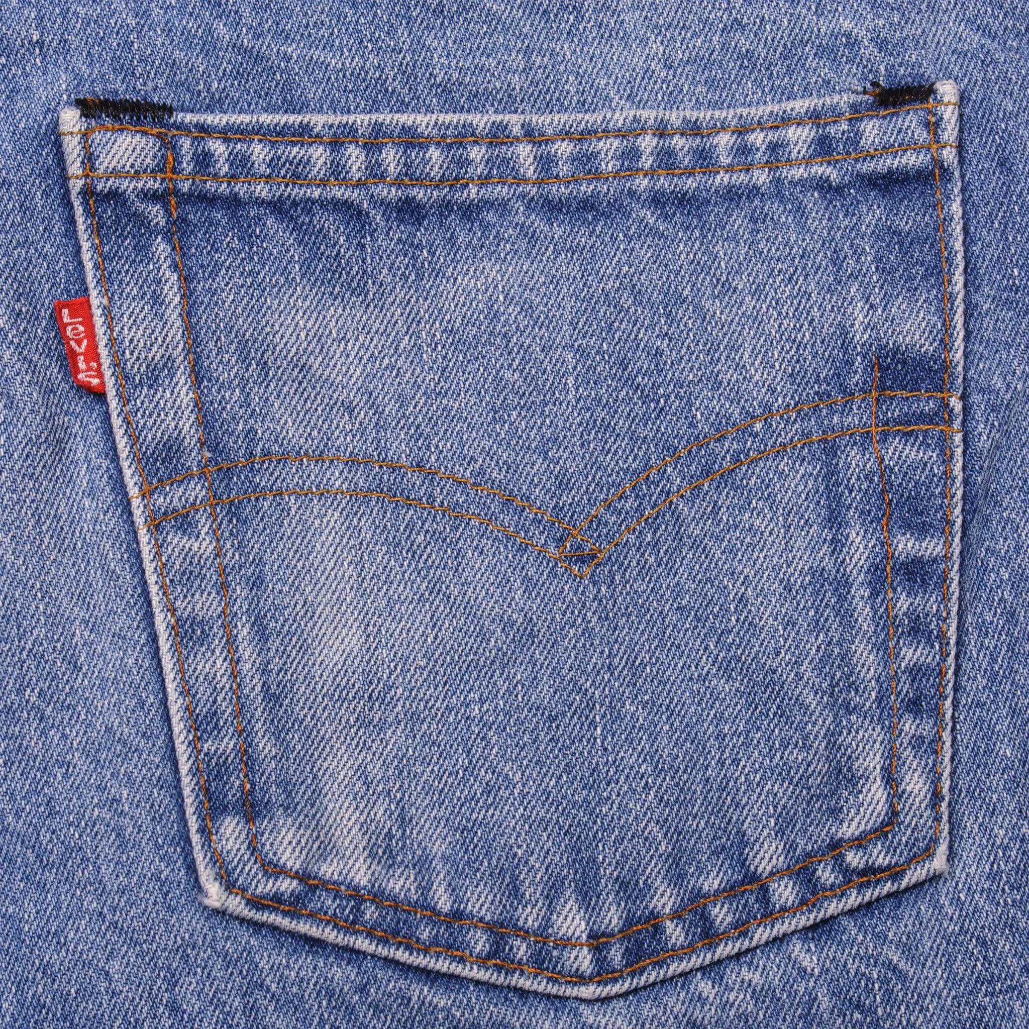 VINTAGE LEVIS 505 JEANS INDIGO SIZE W31 L34 MADE IN USA