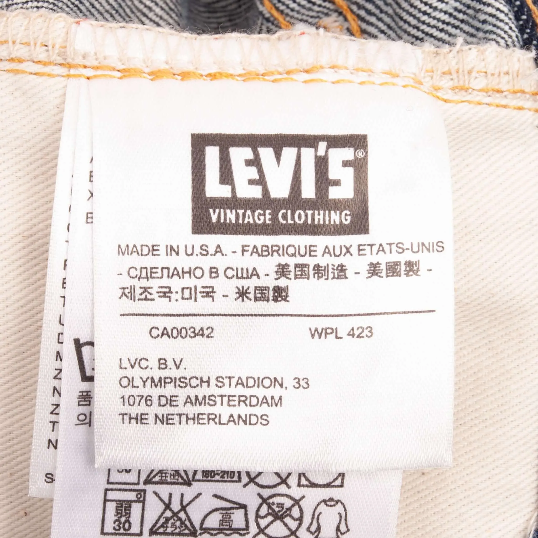 VINTAGE LEVIS BIG E 501XX LVC JEANS INDIGO RIVET SELVEDGE 2000S 32X34 MADE USA