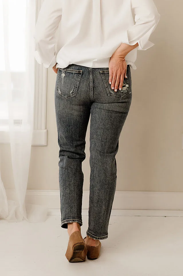 Vintage Wash Boyfriend Jeans