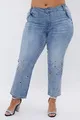 Vintage washed Grommet jean