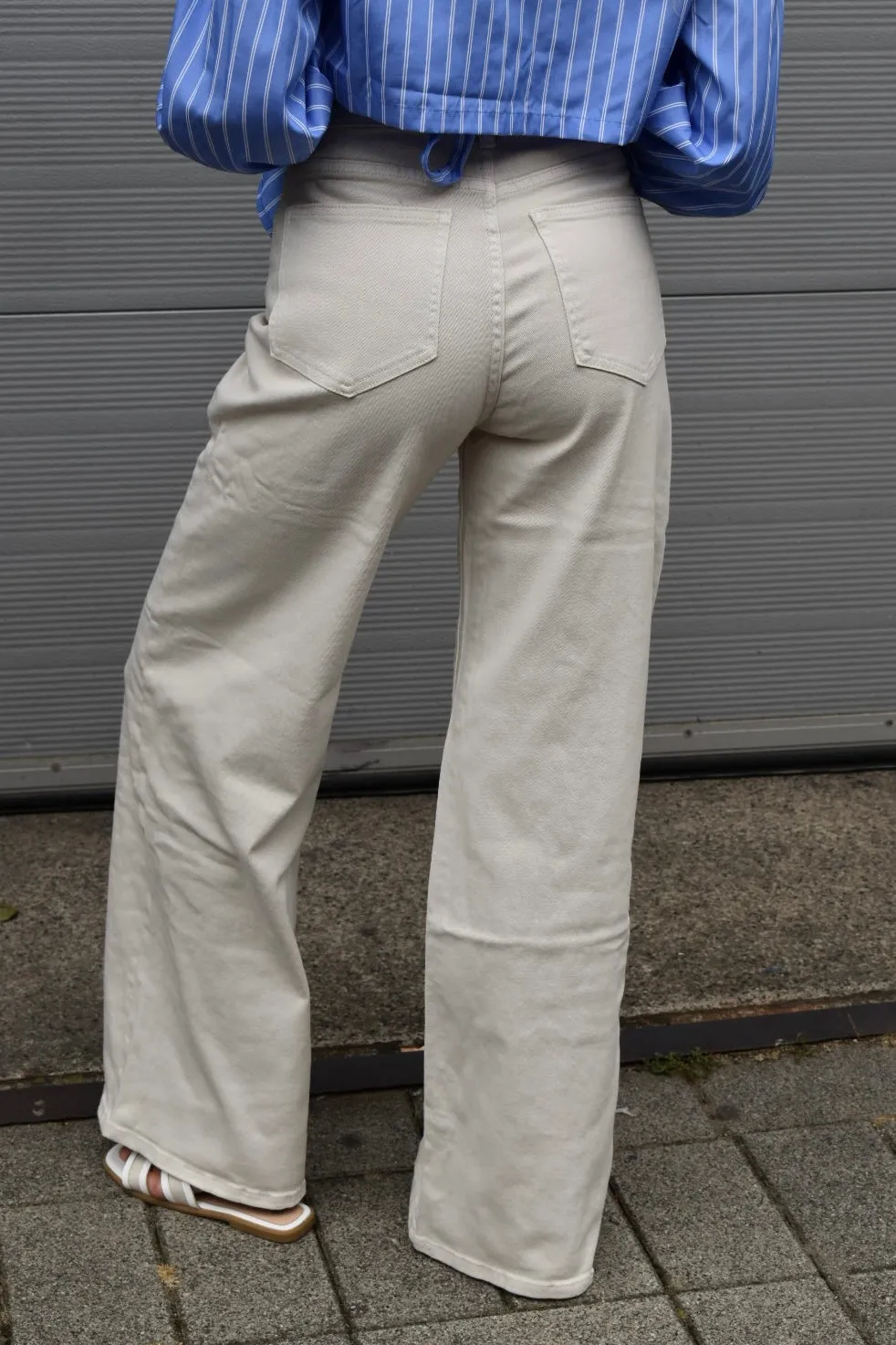 Wide leg jeans - Beige