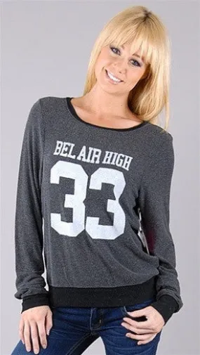 Wildfox Couture Bel Air High Baggy Beach Jumper in Black