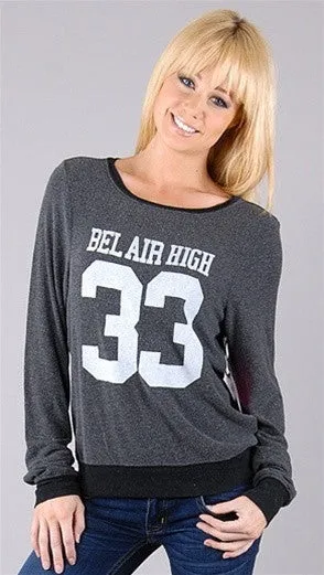 Wildfox Couture Bel Air High Baggy Beach Jumper in Black