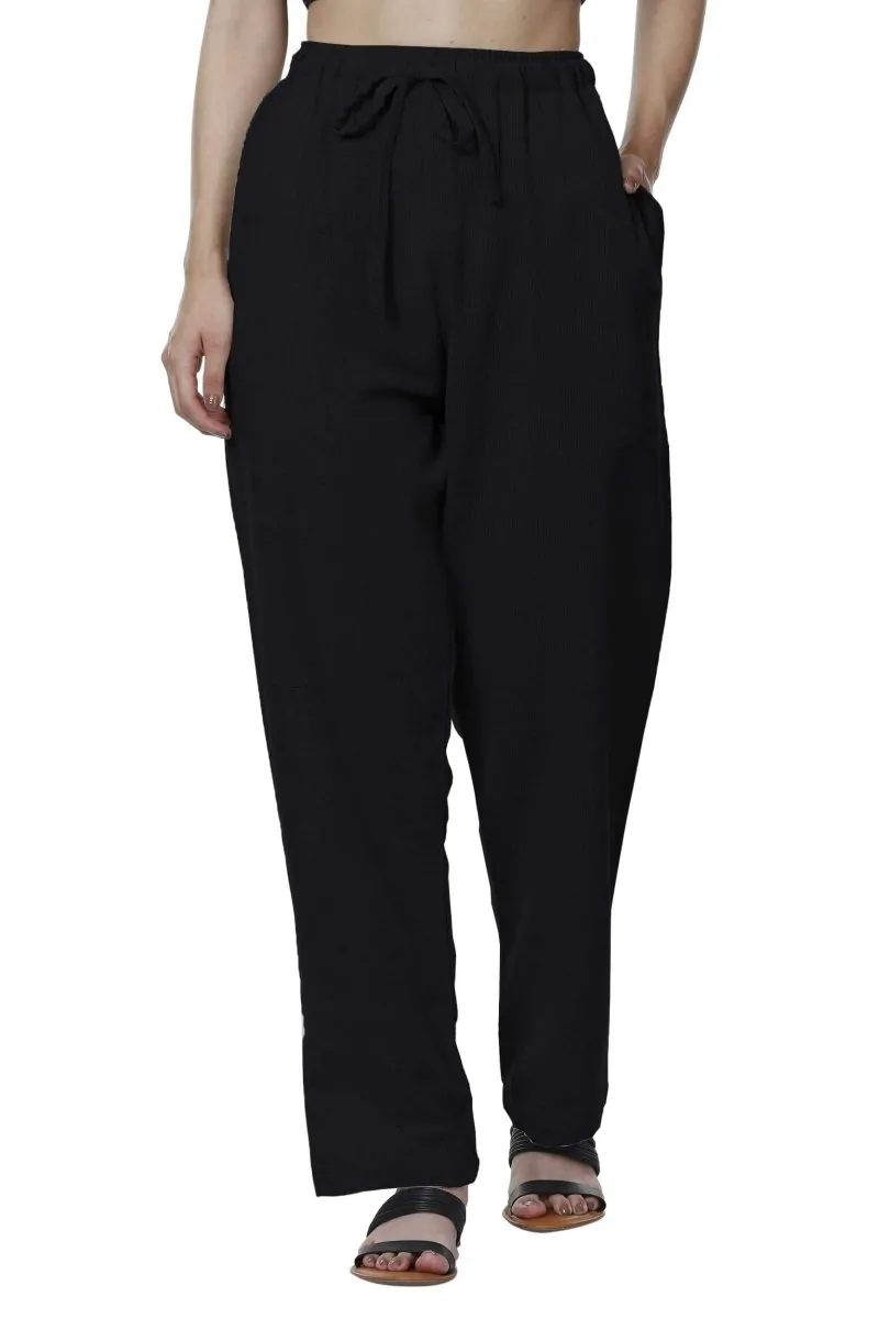 Women's Lounge Pant | Black | Free Size